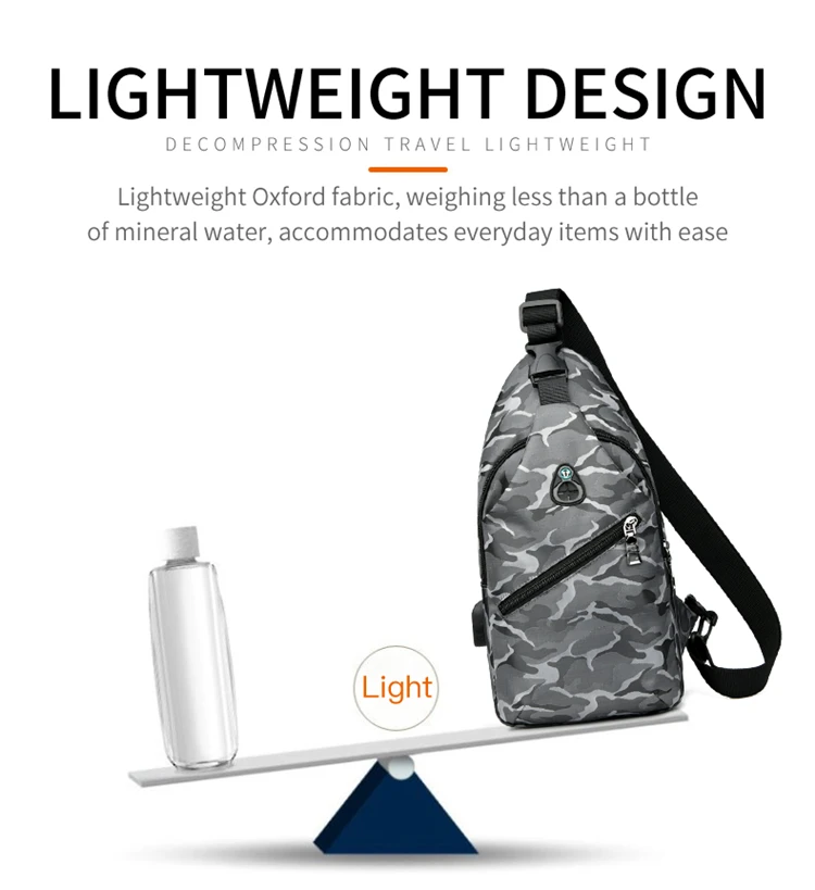 حقيبة صدر عصرية جديدة للرجال، حقيبة كروس غير رسمية على طراز الدراجة النارية، حقيبة كتف مموهة متعددة الوظائف رائعة وأنيقة #6