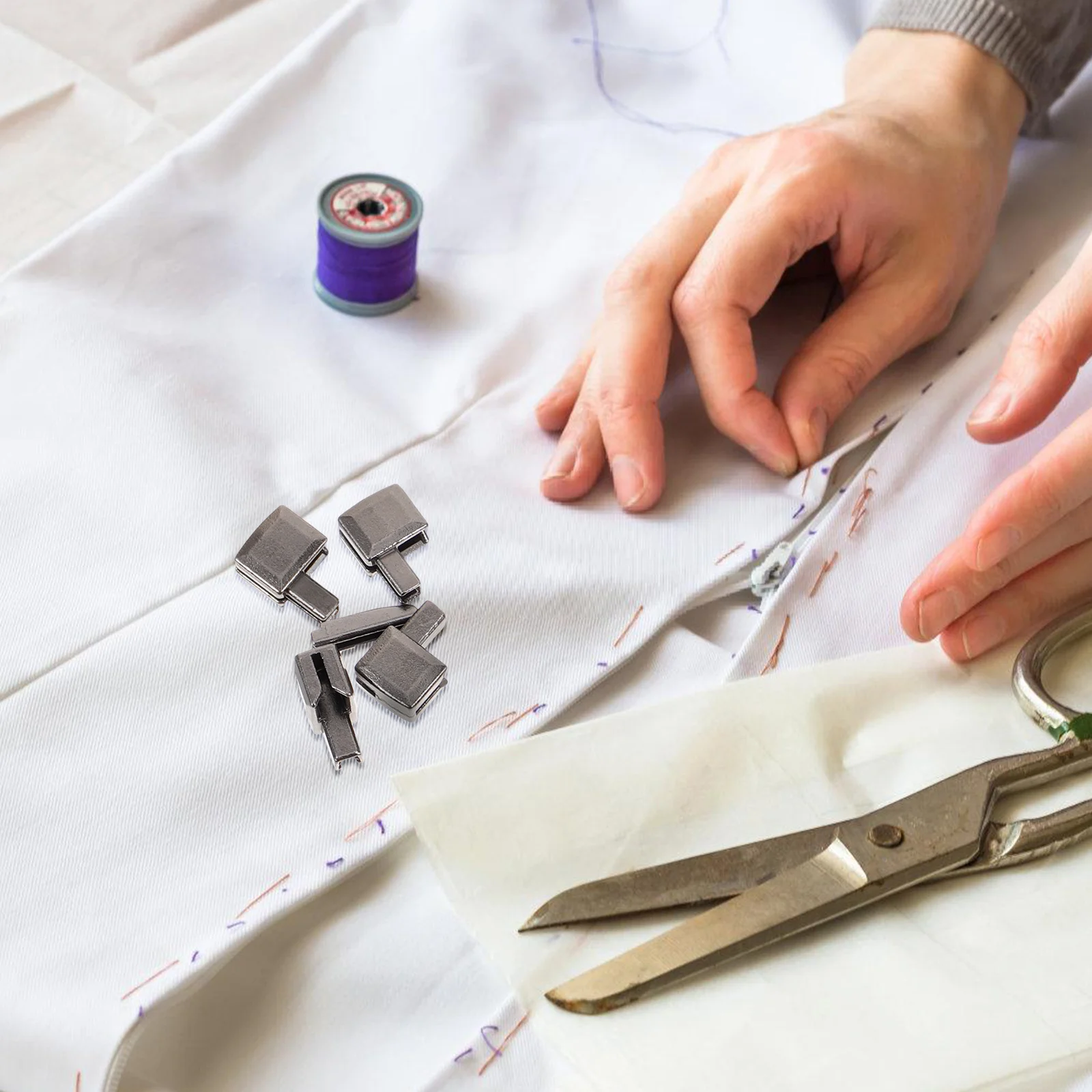 

20 комплектов стопоров, сменные концы молнии, металлический комплект для ремонта молнии для одежды, курток, нижние застежки из цинкового сплава