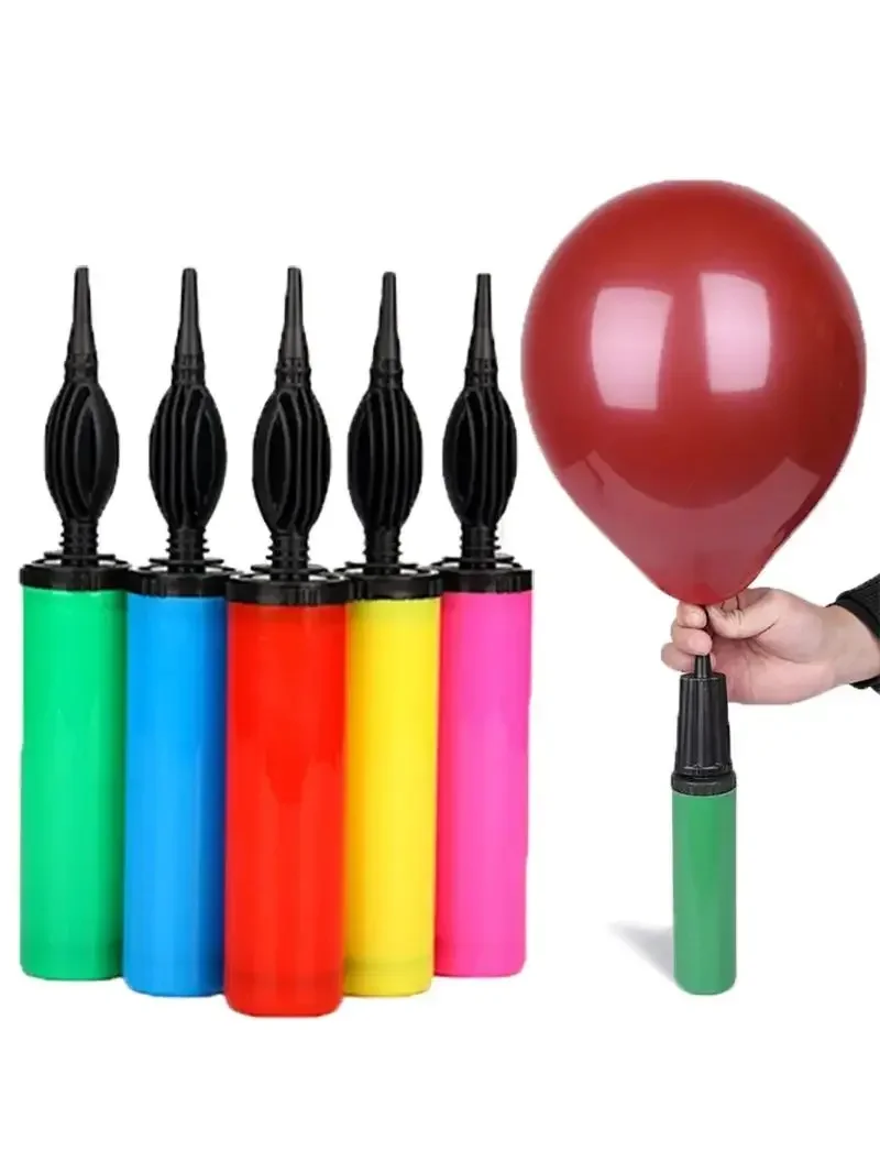Mini pompe à ballon manuelle en plastique, document aléatoire pour ballons en aluminium et en latex, gonfleur d'air portable, accessoires de fête