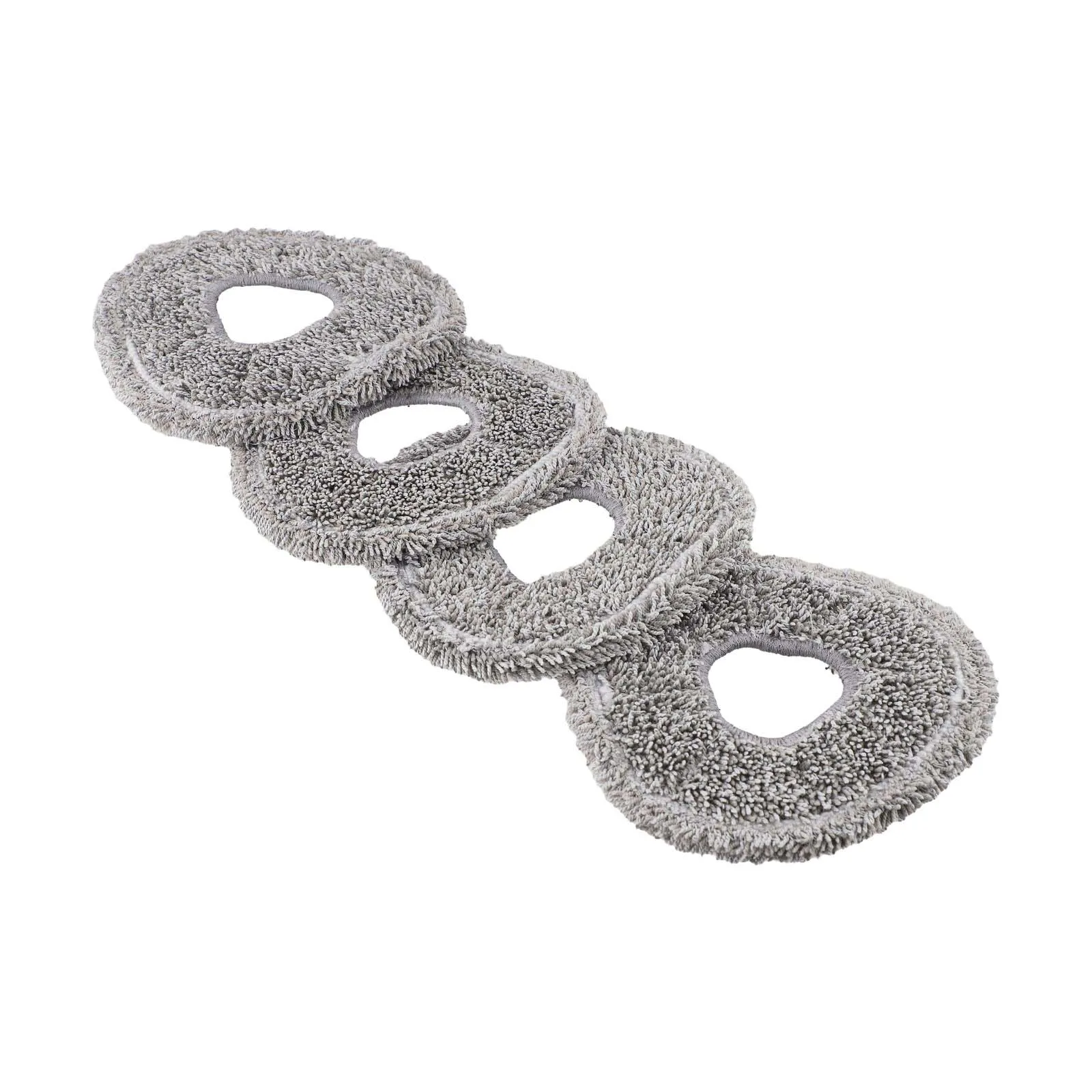 Gray Microfiber Mop Cloth Set Cleaning Solution Robot Vacuum Cloth Reusable Mop Cloth Convenient Cleaning Tool