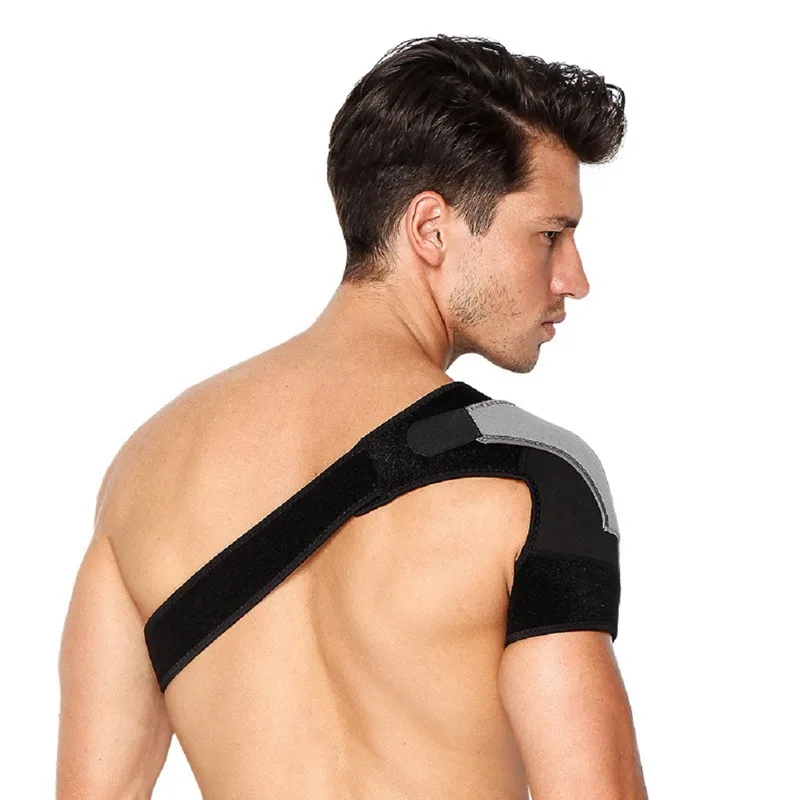 1Pc New Adjustable Shoulder Support Brace Pad Belt Band Strap Wrap Neoprene Shoulder Compression Sleeves Back Brace Guard