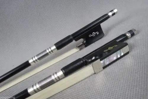 2pcs Strong class black Carbon fiber violin bow 4/4,beautiful decoration #7070