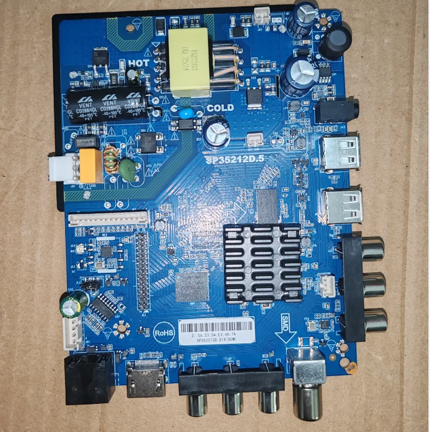 

SP35212D.5 SP352C12D.51X Smart WiFi network motherboard Android 14 version 1+8GB memory for35--80V 200--600MA 25W