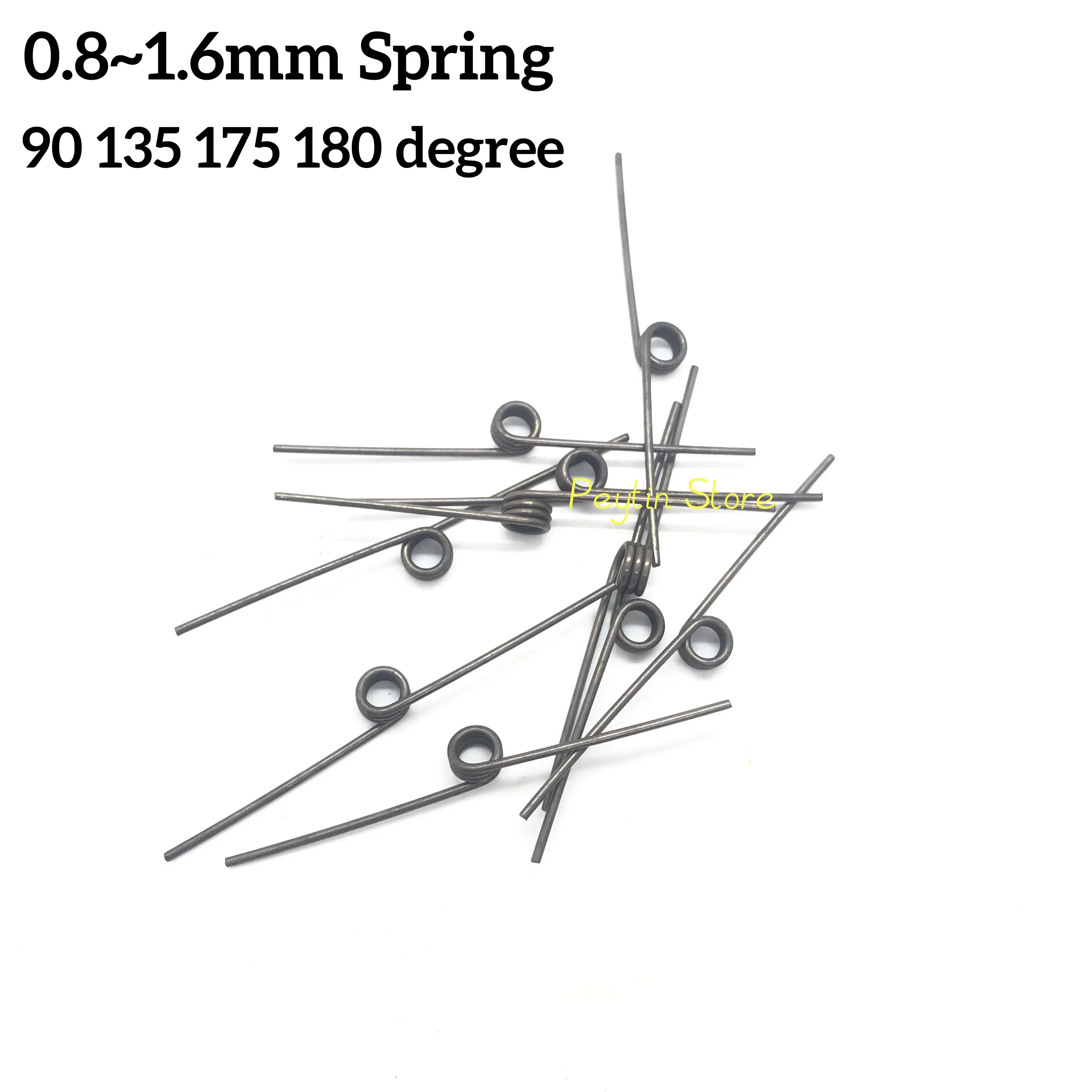 10Pcs 0.8 1 1.2 1.4 1.5 1.6 2mm Spring Steel or 304 Stainless Steel Small V Shaped Coil Torsion Spring 90 135 175 180 degree