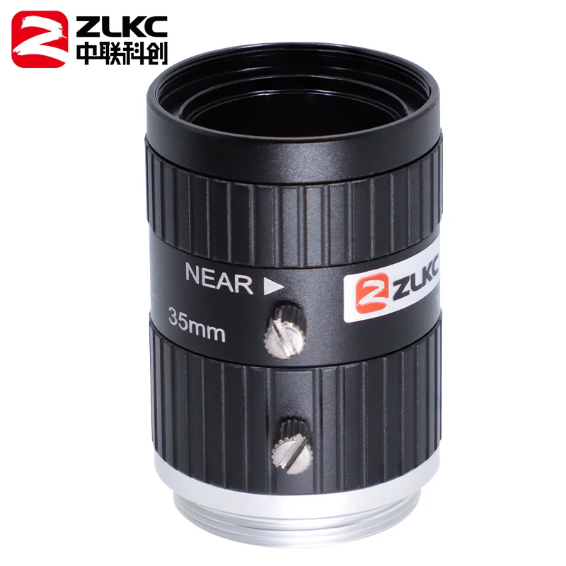 ZLKC 10MP 5MP 35mm F2.8 2/3" FA Fixed Focal Lenth Manual Iris high-resolution C Mount Lens Machine Vision Low Distortion Compact