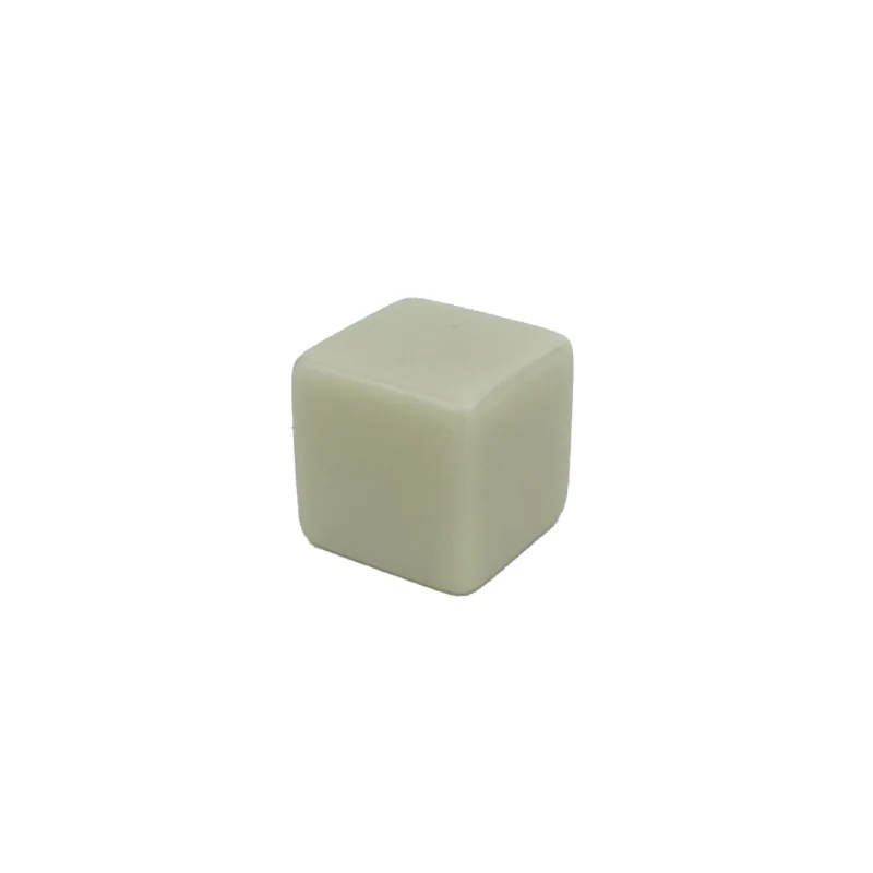 10Pcs/set Acrylic 16mm, Solid Color, Square Angle, Ivory Yellow, Engraving and Printing Pattern Dice