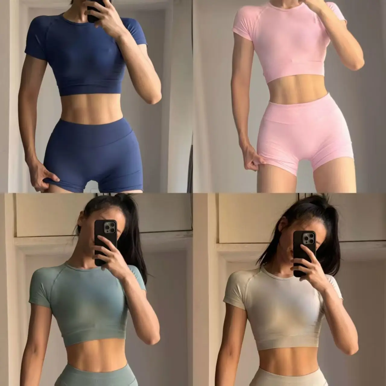 Denyf Women Yoga Top Impact Seamless Sport T Shirts Fitness Clothes Short Sleeve Yoga Shirt Gym Top Running Active Wear Sport