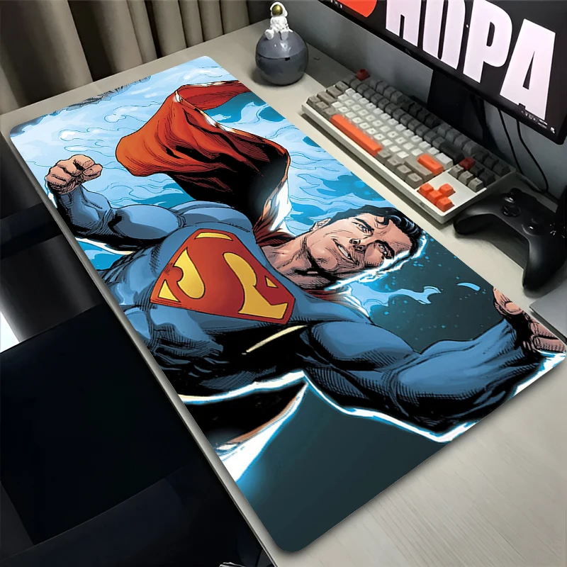 Computer Office Desk Mat S-superman Rubber Non-slip Large Mousepad Gaming Cabinet Carpet Keyboard Extended Table Pad Carpet Mat