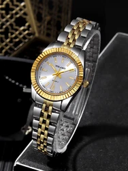 1pc exquisite and fashionable small dial women's steel strap quartz watch