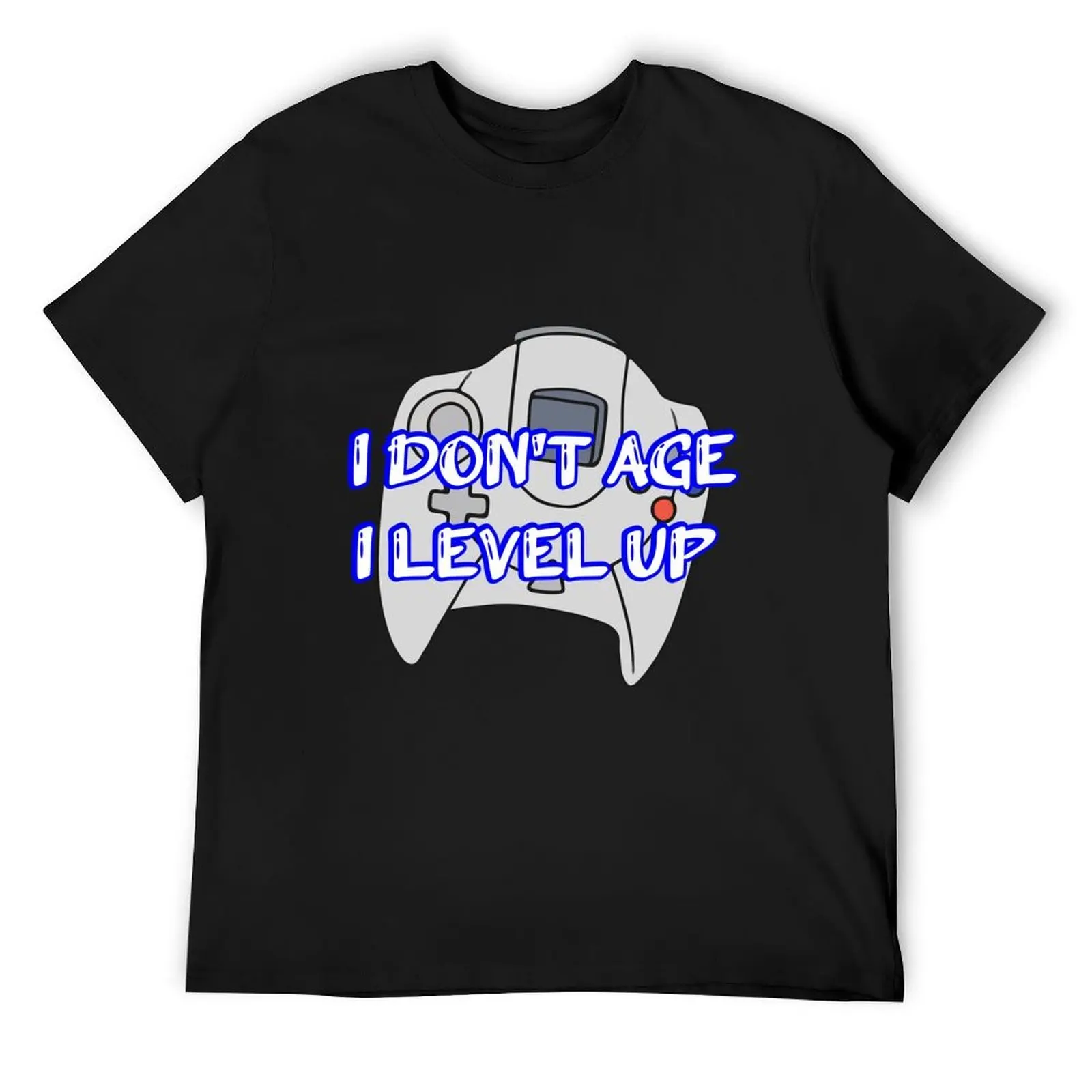 

I don't age i level up gift for Gamer T-Shirt funny gifts summer top oversized t shirt t shirts for men cotton
