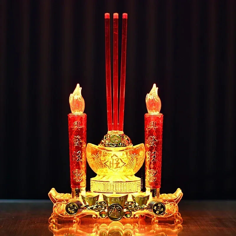 Buddhist Supplies, Simulated Flame Electronic Candles LED Lights, Incense Burners, Home Decorations, Buddhist Decorations