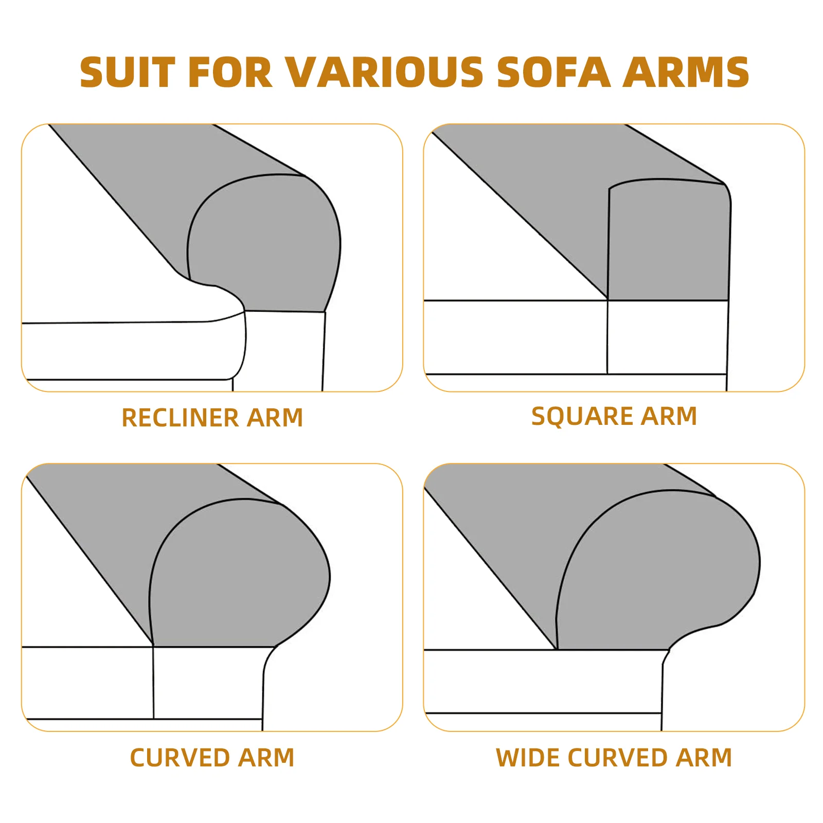 2 uds fundas de sofá para niños reposabrazos reclinable tela protectora Chaise Longue sofá sofás para niños