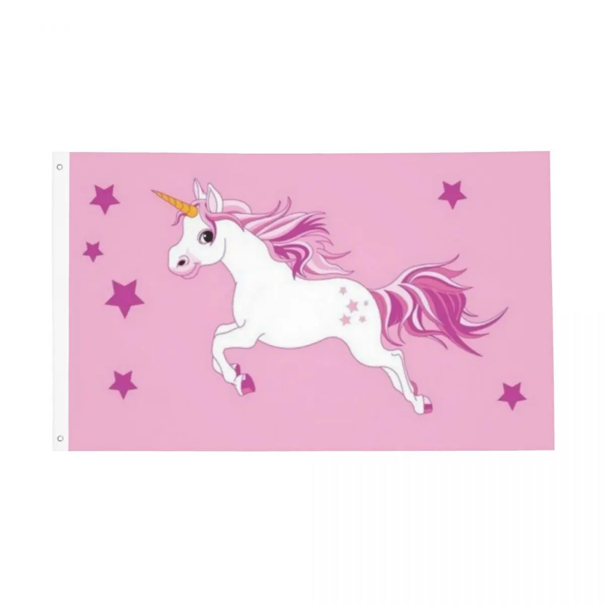 

PINK UNICORN GIRLS CHILDRENS PARTY Flag Decor 3x5FTModern Indoor Fade Resistant Drapey