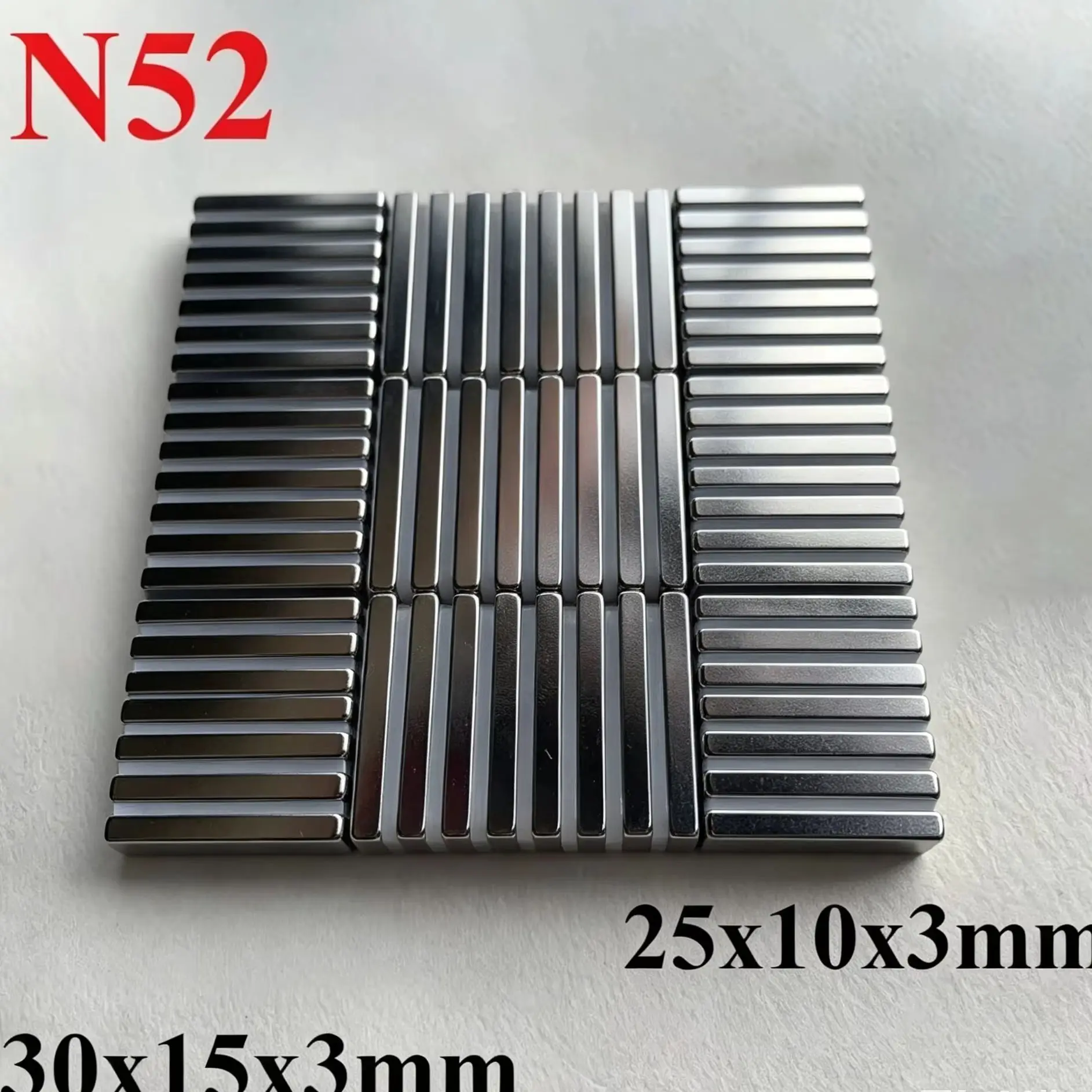 N52 30x15x3 25x10x3 Magnetic Square Block strong ebick Square Bar Strong Magnets Motor Generate Motor Dropshipping customized