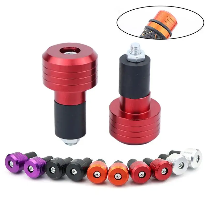 

● Handlebar Balance Terminal Handlebar Grips Pair Of Universal Aluminum Alloy Motorcycle Grip Handlebar Ends Weight Balance Plug