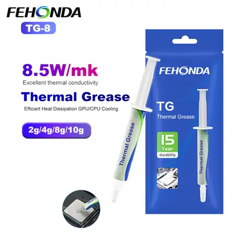 FEHONDA TG-8 Thermal Paste 8.5W/m.K Thermal Grease for PC CPU GPU High Quality Heat Dissipation Paste Thermal Silicone Grease