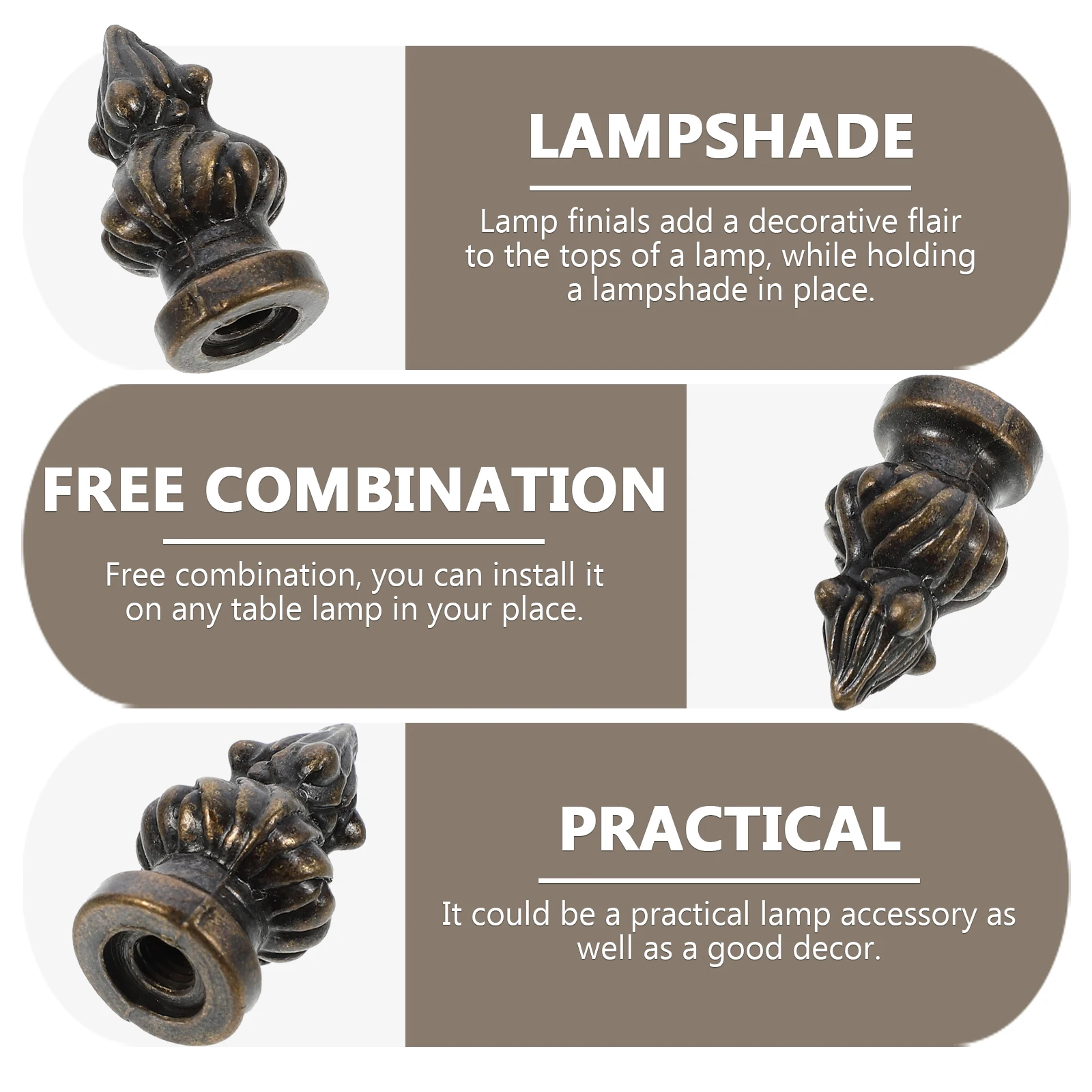 

Horn Frame Finial Finial Light Light Screw Knob Table Desk Decoration Lamp Decoration Lamp Knob Screw Cap
