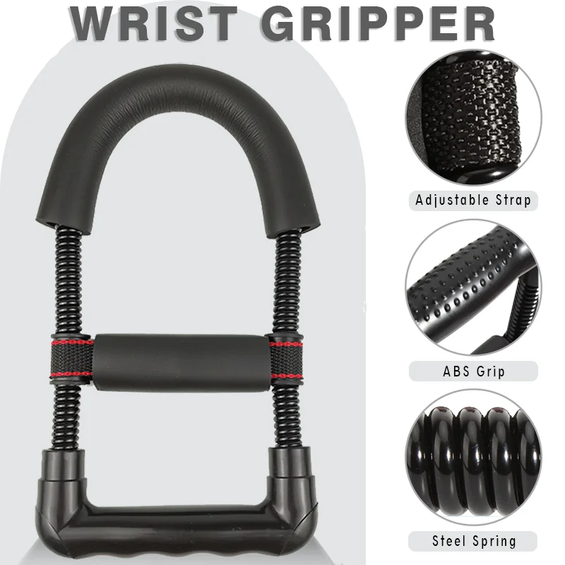 مدرب قوة معصم اليد قابل للتعديل للساعد، معدات اللياقة البدنية المدمجة، جهاز تقوية قبضة لإعادة التأهيل والتمرين