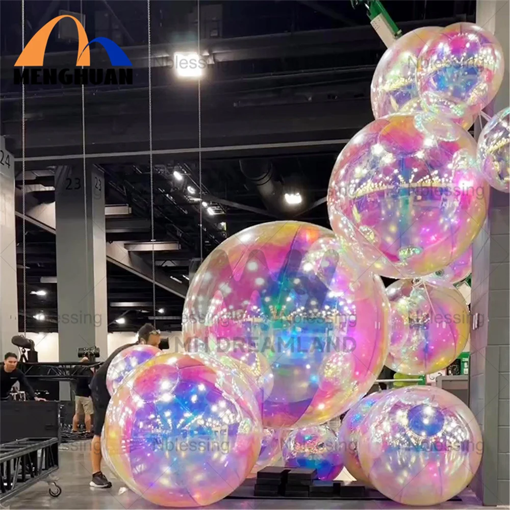 Inflatable PVC Mirror Ball Customized Color Factory Price Wholesale For Stage Bar Wedding Decoration