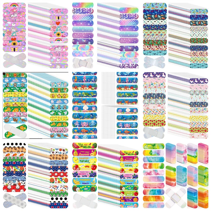 50pcs/set Cartoon Band Aid Cute Plasters for Kids Wound Dressing Patch First Aid Strips Adhesive Bandages Waterproof Woundplast