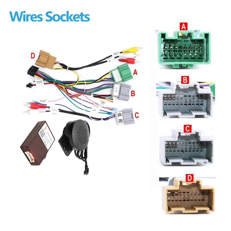 Car Radio Wire Harness Power Adapter Canbus For Chevrolet Trax Onix Cruze Tracker Encore 16pin Android Stereo Cable Connector
