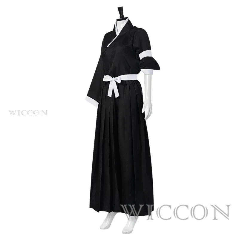 أزياء كوسبلاي كاملة الزي كوتشيكي روكيا أزياء تنكرية Ichigo Die Pa Soul Society Shinigami كيمونو حرب الدم لمدة ألف عام