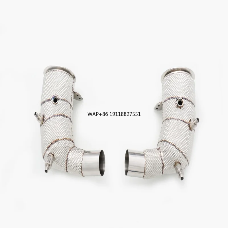 

OEM Custom 304 Stainless Steel Race Catted Downpipe with Heatshield Perfect Fit for 992 Turbo S 3.8T Vehicles