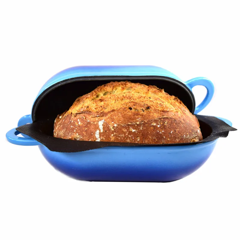 Enameled Cast Iron Dutch Oven for Sourdough Bread Baking Artisan Bread Heavy Duty Oval Loaf Pan 9 \