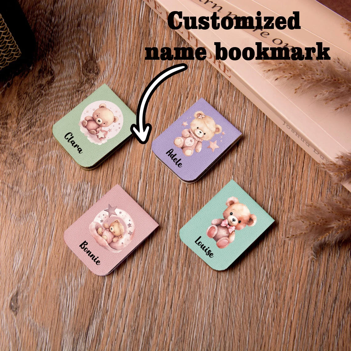 

1 personalized leather magnetic bookmark Animal Baking Magnetic, library bookmark Magnetic, library bookmark