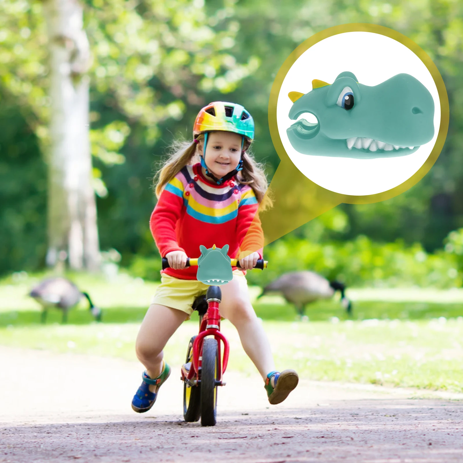 

Bicycle Handlebar Decorations Cartoon Silicone Grips Kids Bike Scooter Tricycle Ornament Durable Practical Outdoor