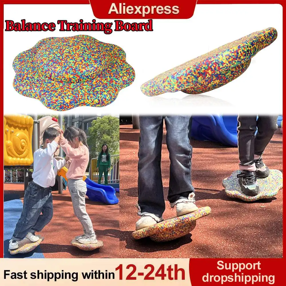 Balance Training Board Non-slip Stability Board Flower Shape Balance Stepping Stones Multi-Function for Kids Adults