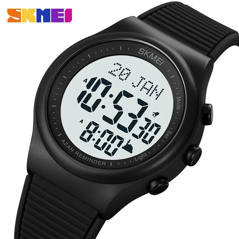 SKMEI Sports Digital Wristwatches For Men Women Waterproof Clock Electronic Watches Pilgrimage Time Reminder Watch Reloj Hombre