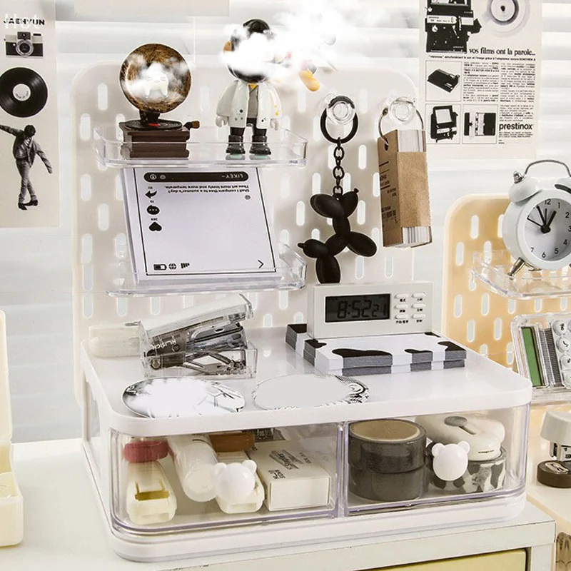 1 قطعة سطح المكتب مثقب مجلس صندوق تخزين القرطاسية فرز الرف مكتب مكتب مستحضرات التجميل تخزين الرف حامل قلم #3