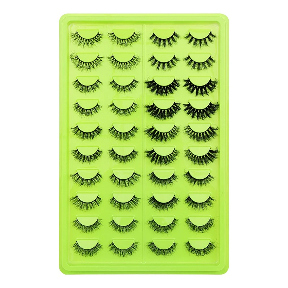 20 paia di ciglia di visone 3D DD Curl volume spesso striscia russa estensioni ciglia finte naturali per il trucco