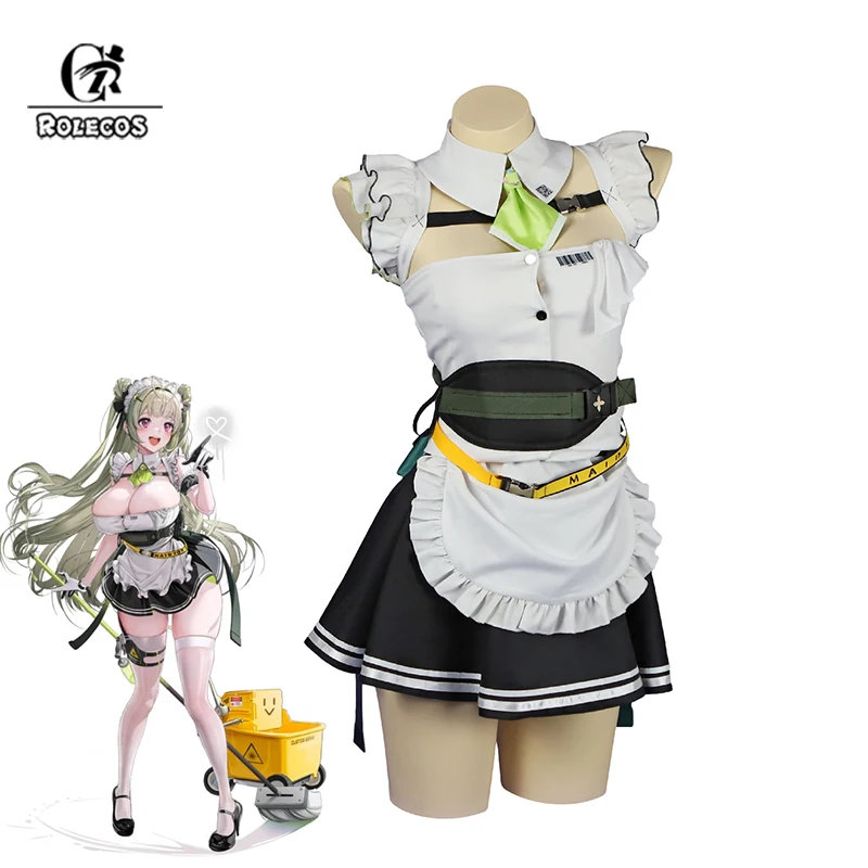 

ROLECOS NIKKE Goddess of Victory Soda Cosplay Costume Women Soda Sexy Maid Uniform Halloween Carnival Suit Full Set