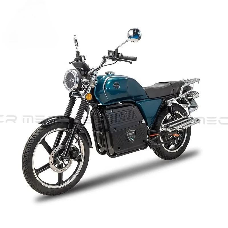72V High Speed 80km/h Electric Motorcycle Adult Retro E-Motorbike Detachable Battery Cargo Bike for Delivery & Taxi