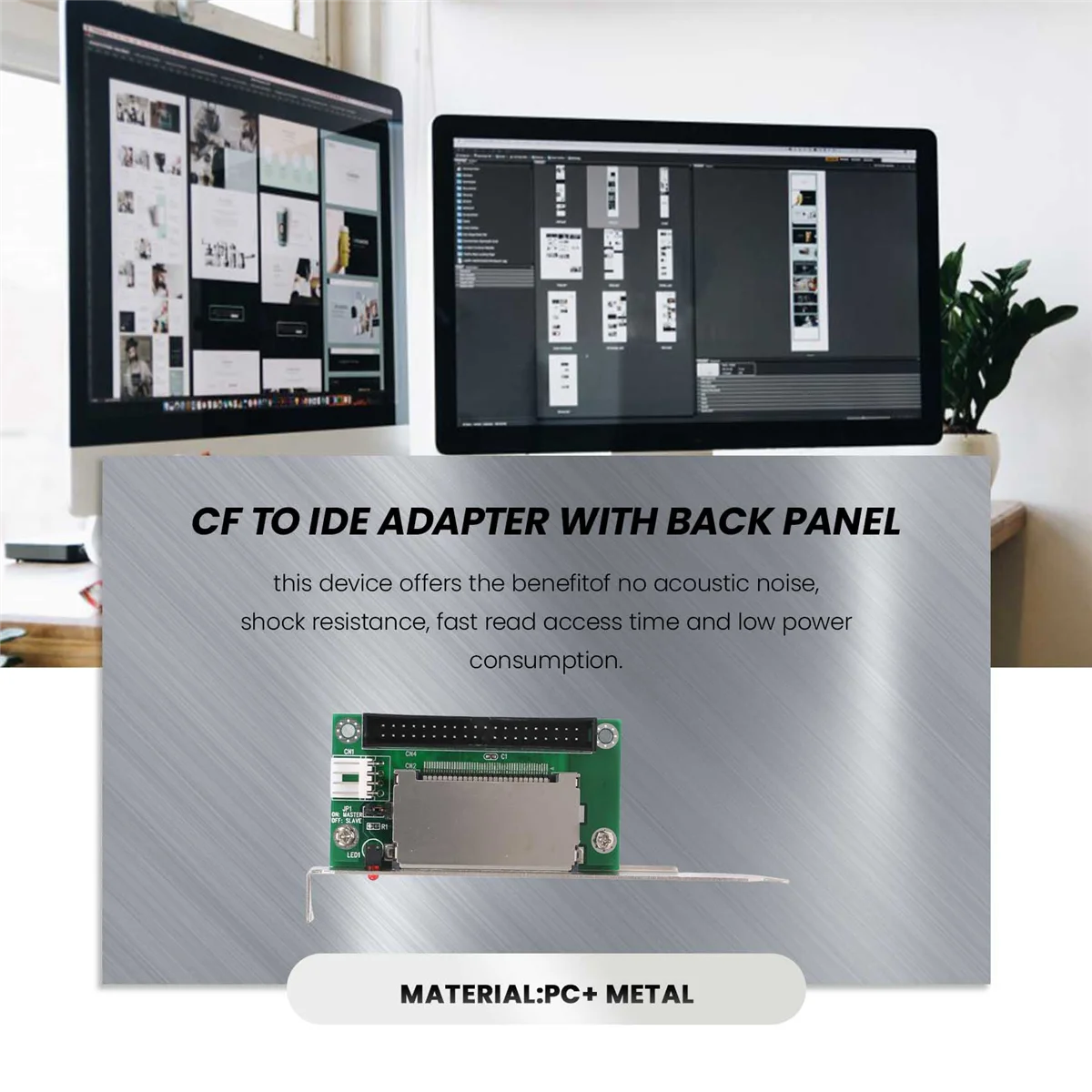 Supernew 40-Pin CF Compact Flash Card auf 3.5 Ide Konverter Adapter Pci Bracket Back Panel