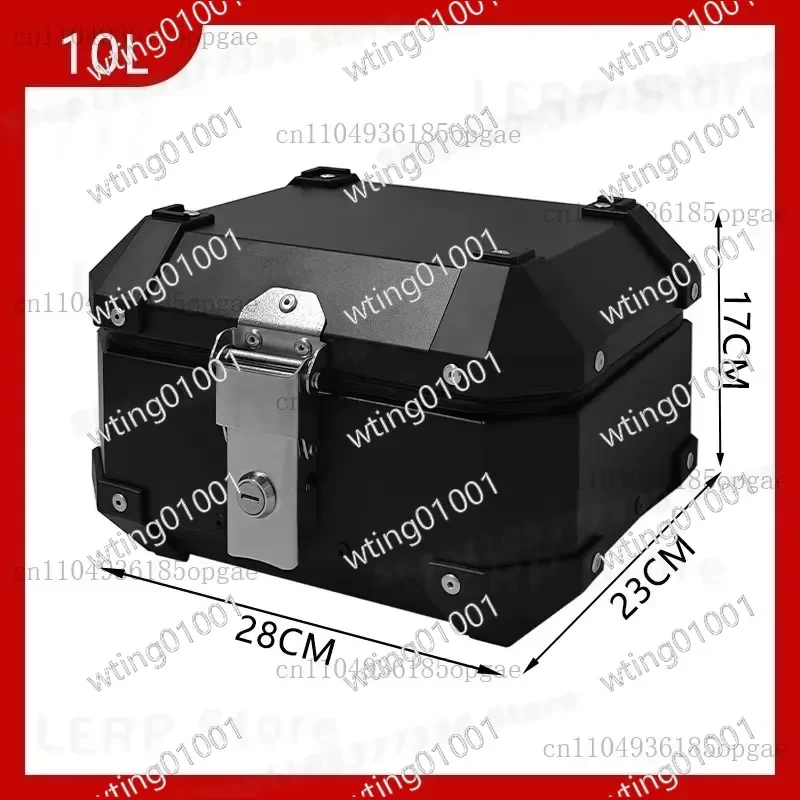 for Universal 5/8L Aluminum Alloy Mini Tail Box Compact Motorcycle Trunk for Electric Scooter Bike Rear Storage Case