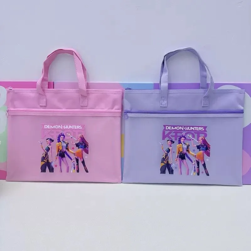 حقيبة حمل KPop Demon Hunters Cartoon Cute Rumi Mira Zoey للفتيات، حقيبة مستندات محمولة عصرية ومتعددة الاستخدامات وحلوة #2