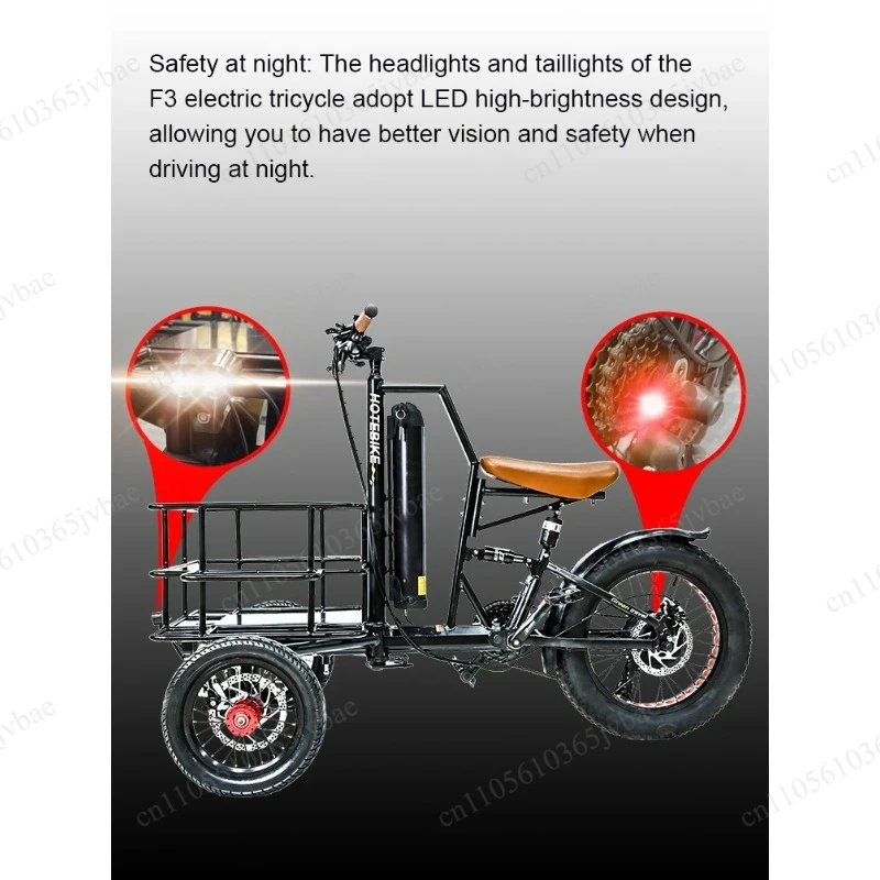 Long-endurance Three-wheel Transporter, Front-wheel Drive, Suitable for A Variety of Road Conditions