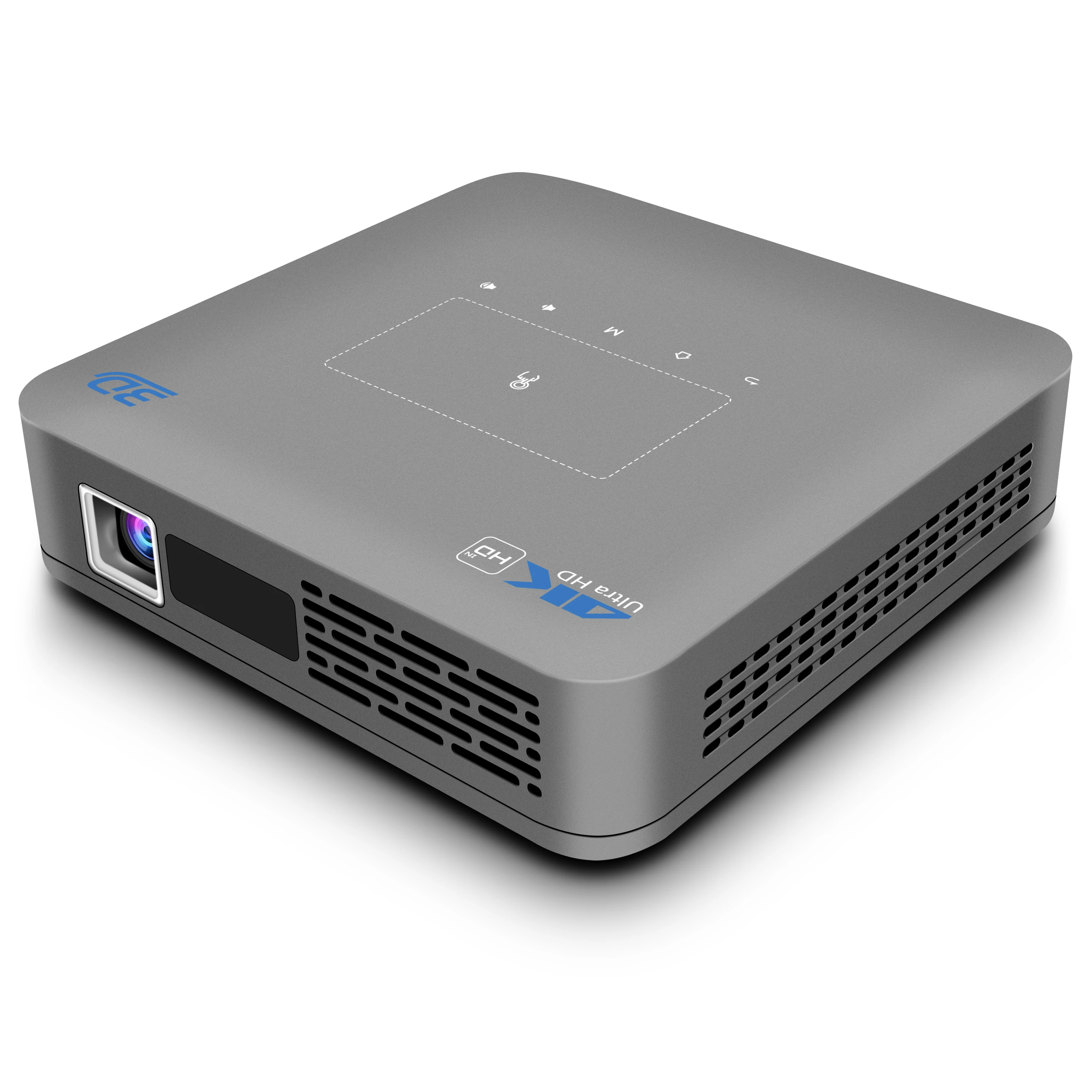 Mini projector DLP 300 lumens Amlogic T972 android 9.0 system 3D/4K decoding input four-corner correction