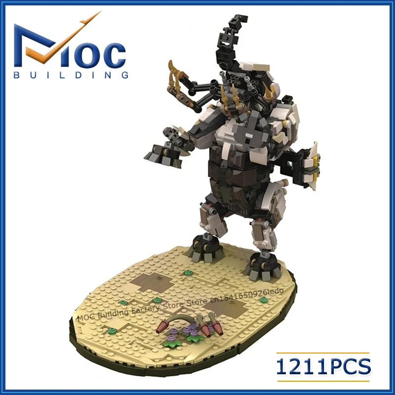 

Hot MOC Building Blocks Classic Game Series Monster Long-necked Beast Model DIY Assembly Technology Bricks Toys Collection Gifts