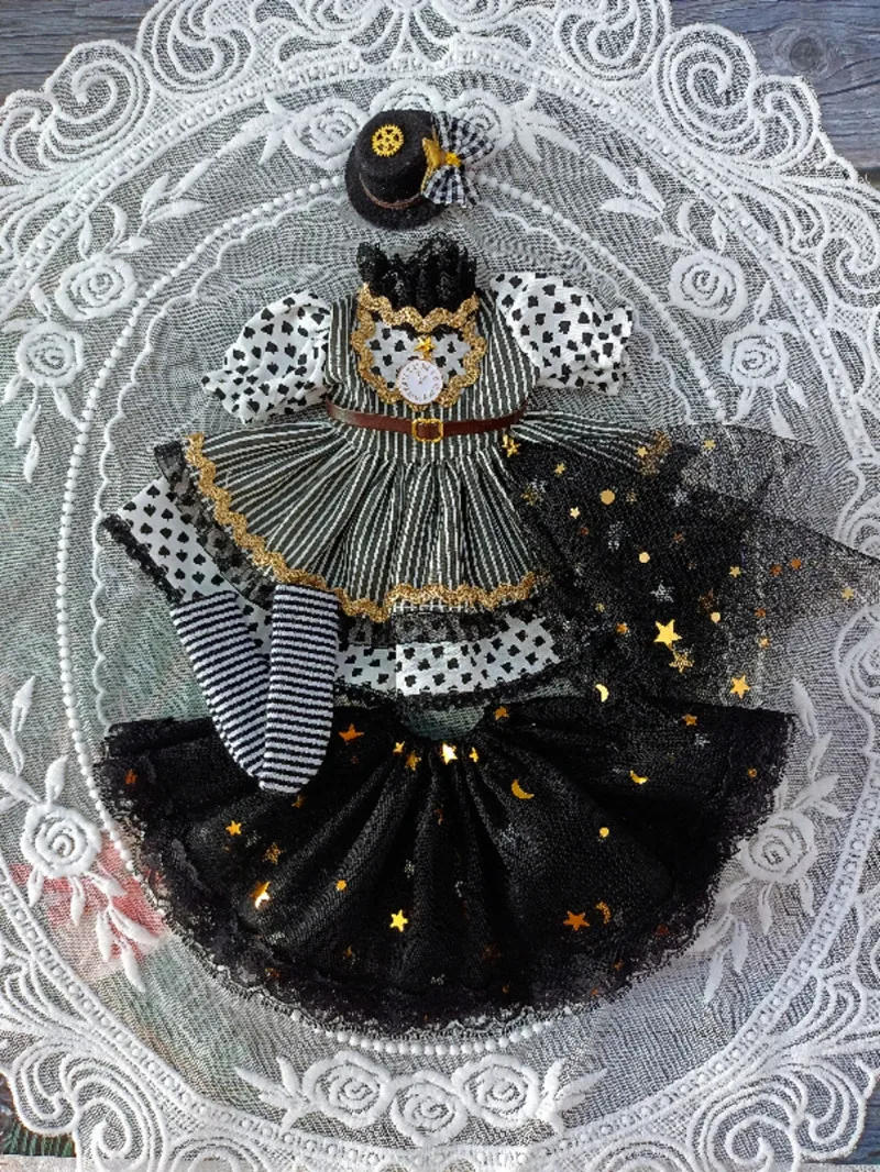 bjd-doll-clothes-suitable-for-1-3-1-4-1-6-size-lace-steampunk-starry-sky-dress-accessories-headdress-skirt-bustle-socks