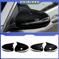 Para mercedes-benz C S E GLC G clase AMG W205 X253 W222 W213 W238 cubierta de espejo retrovisor reemplazo negro brillante 2014-2019 LHD
