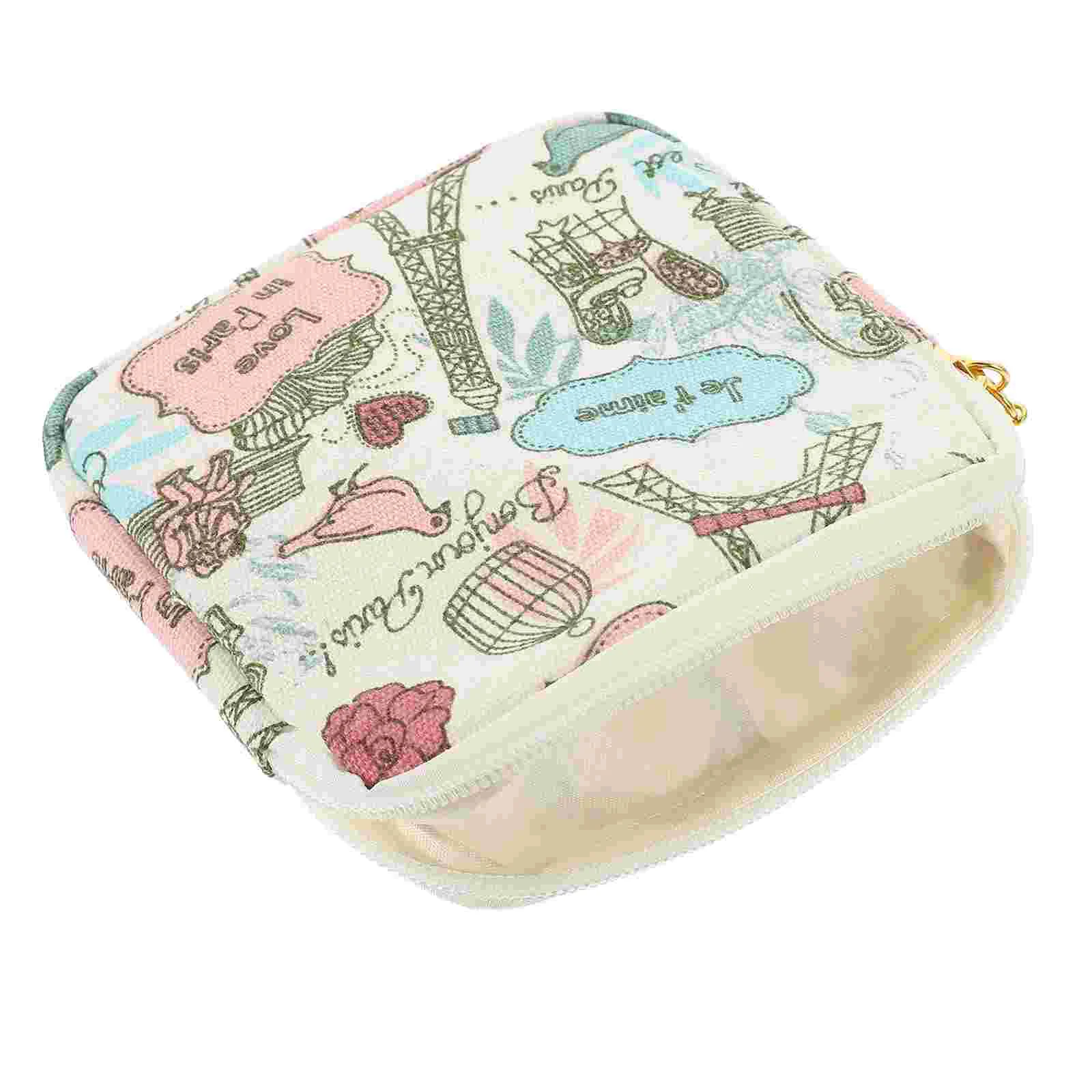 Purses Women Sanitary Pouch Cartoon Portable Plain Secret Pad Holder Storage Bag Girl