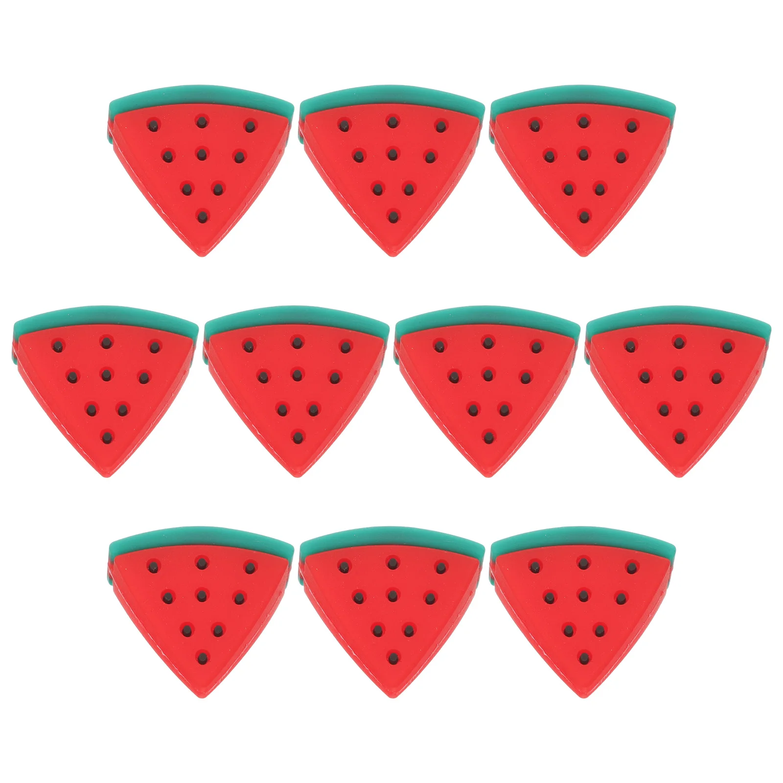 

10 Pcs Watermelon Pen Hat Decoration Cartoon Pencil Covers Cap Silica Gel Toppers