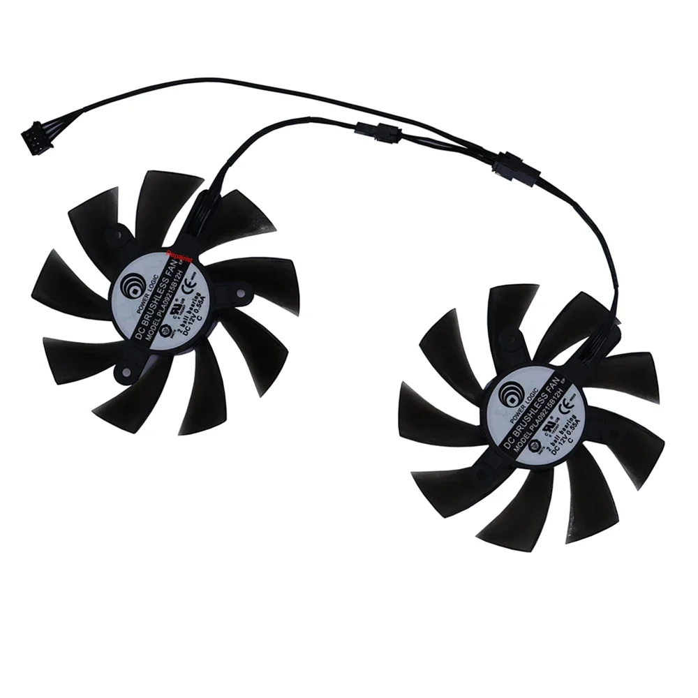 2Pcs/Set,GA92A2H,PLA09215B12H,GPU Video Card Fan,Graphics Cooler,For ELSA Radeon RX580 8GB RX 580 8G 2048SP GDDR5 256bit