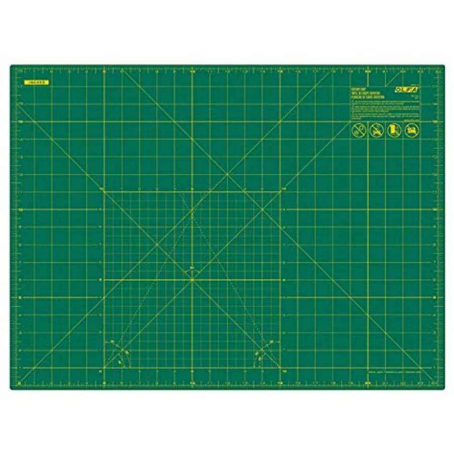 Tapete de Corte Rotatorio Autorreparable de 18x24 Pulgadas RM-SG - Tapete de Corte de Doble Cara de 18x24 Pulgadas con Cuadrícula para Acolchado, Costura y Telas