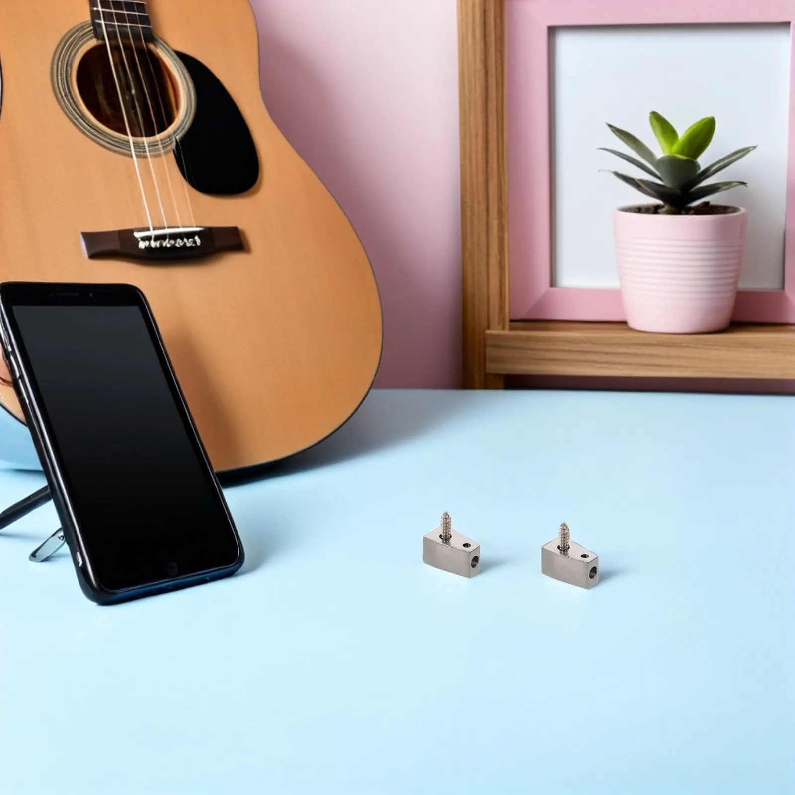 Headless Guitar Locking Nut Split Metal Bass Electric String Retainer Stable Lock Guitar Parts Replacement for Studio Stage