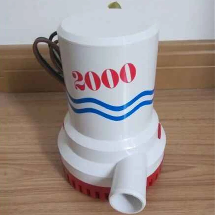 

2000GPH трюмный насос для яхты, дренажный насос для скоростной лодки, погружной насос для яхты, трюмный насос для скоростной лодки, 12 В/24 В, 8/4 А, калибр 29 мм